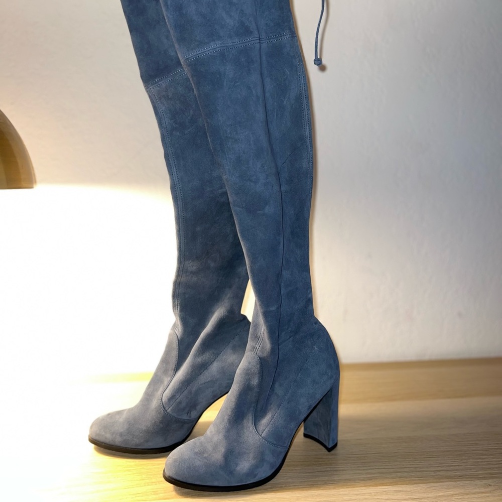 Stuart Weitzman Blue Denim Color Over the Knee Boots